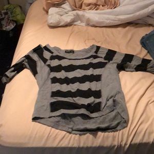 Grey and black t-shirt
